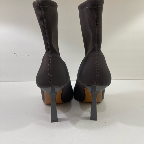 Zara Gray Fabric Pointed Toe Booties - Picture 4 of 7
